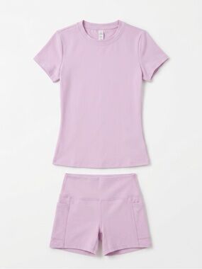 Viral Compression Activewear Matching Set | Pink | Large
